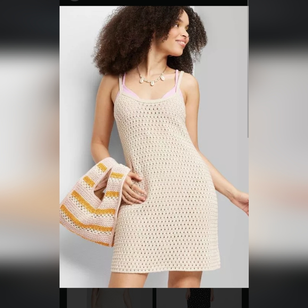 Crochet mini dress